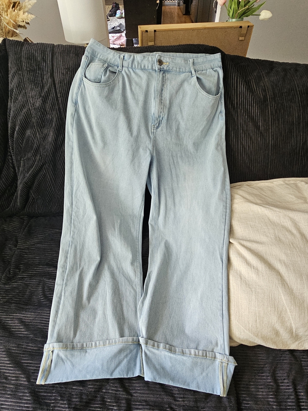 HALARA Light Blue Wide Leg Jeans